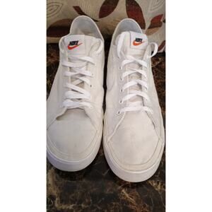 Preowned Men's Canvas Nike Court Legacy Sneakers - Size 11.5 / White & Black